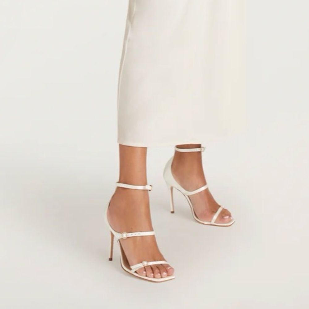 Cinq à SeptCeleste 100MM Satin High-Heel Sandals size 38 - Picture 2 of 16